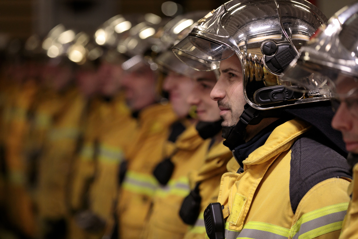 Sapeur-pompier en action